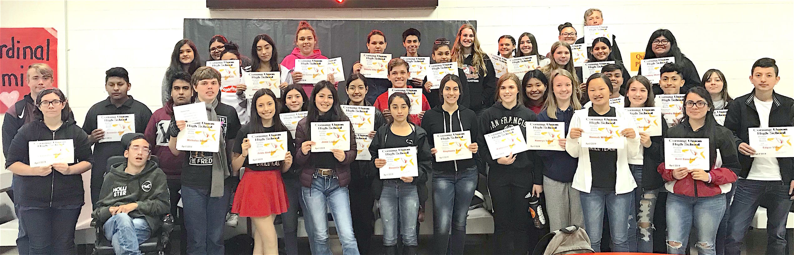 Student of the Month awards presented